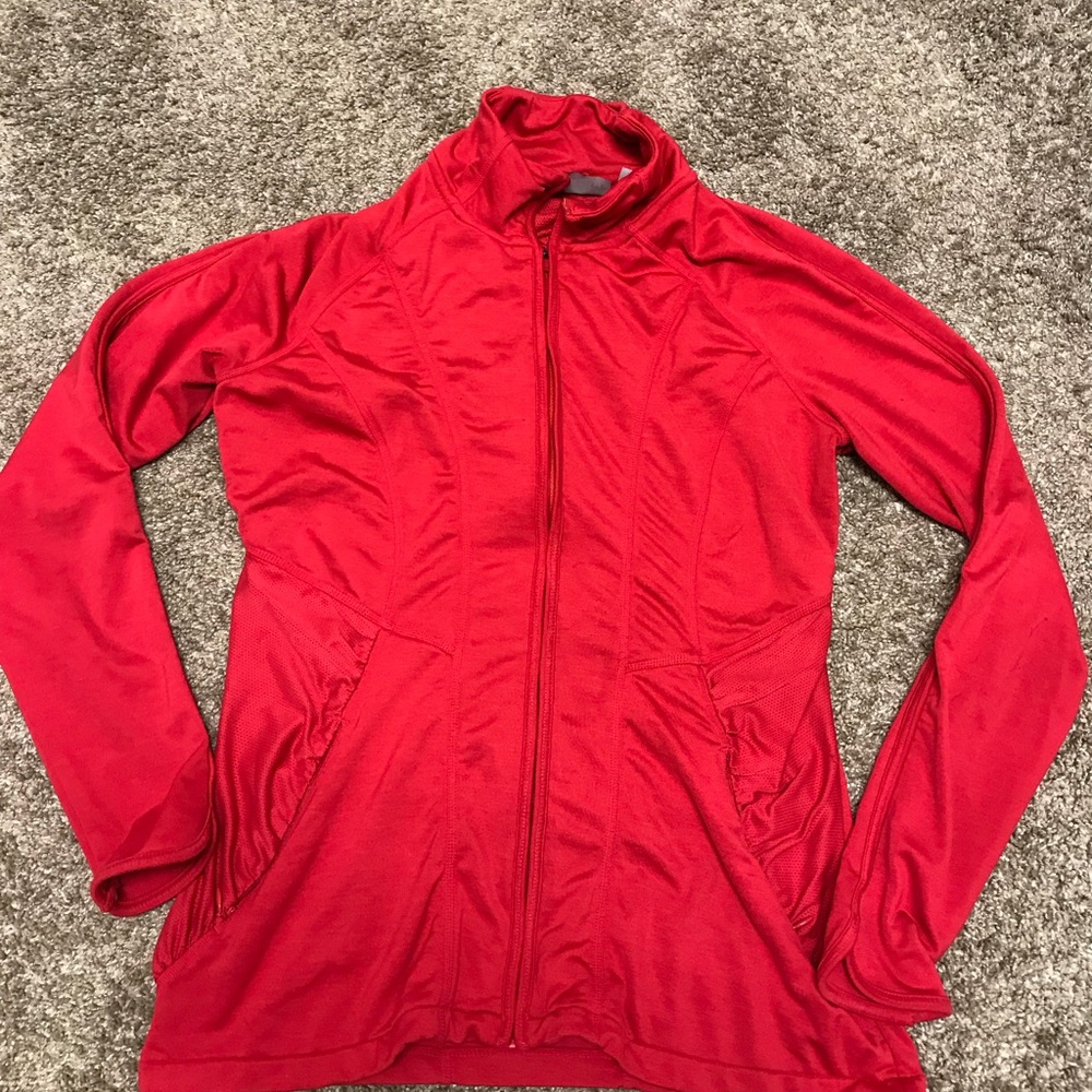 Athleta fitness jacket, Small, red
